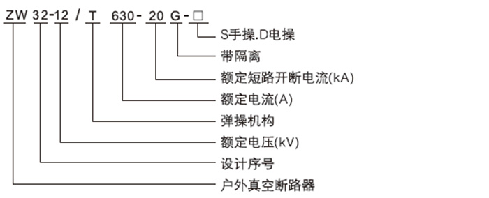 戶外真空斷路器型號含義
