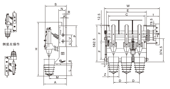 側(cè)面倒裝右操作